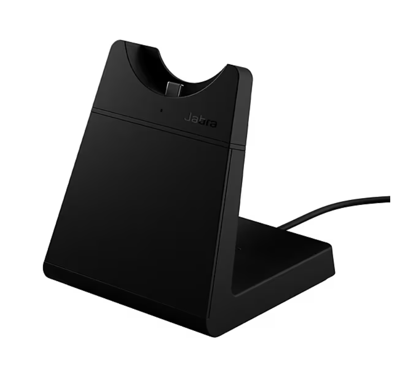 jabra evolve 65 te charging stand view